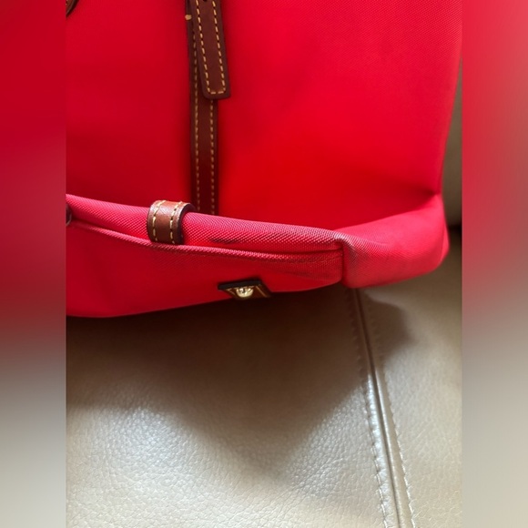 Dooney and Bourke nylon east west shopper red tote - Picture 8 of 10